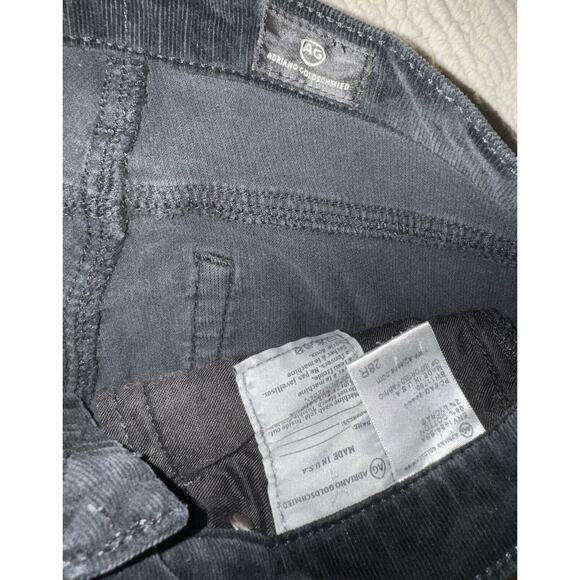 AG Adriano Goldschmied The Prima Midrise Cigarette Black Corduroy Sz 28” x 26” - Picture 3 of 5